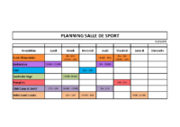 Planning Salle de Sport 2025